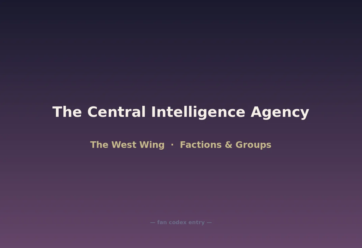 The Central Intelligence Agency