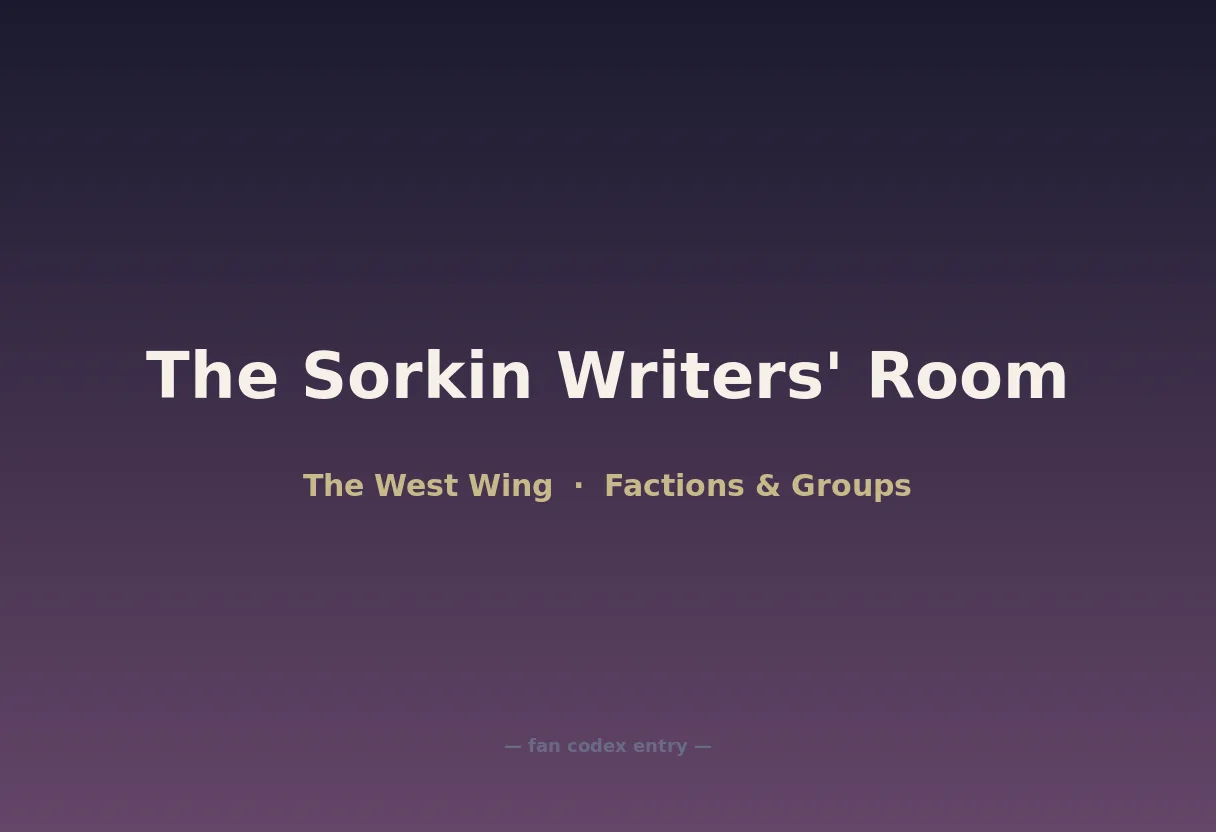 The Sorkin Writers' Room