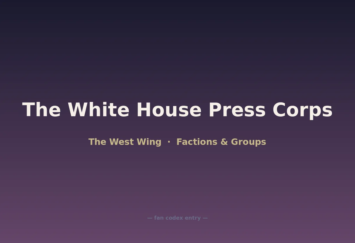 The White House Press Corps