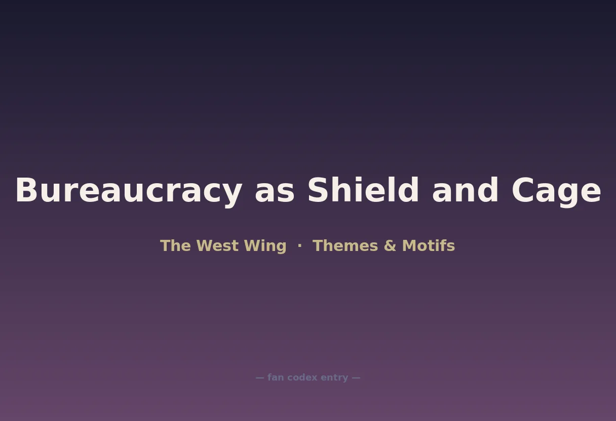 Bureaucracy as Shield and Cage