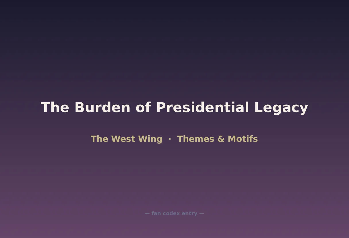 The Burden of Presidential Legacy