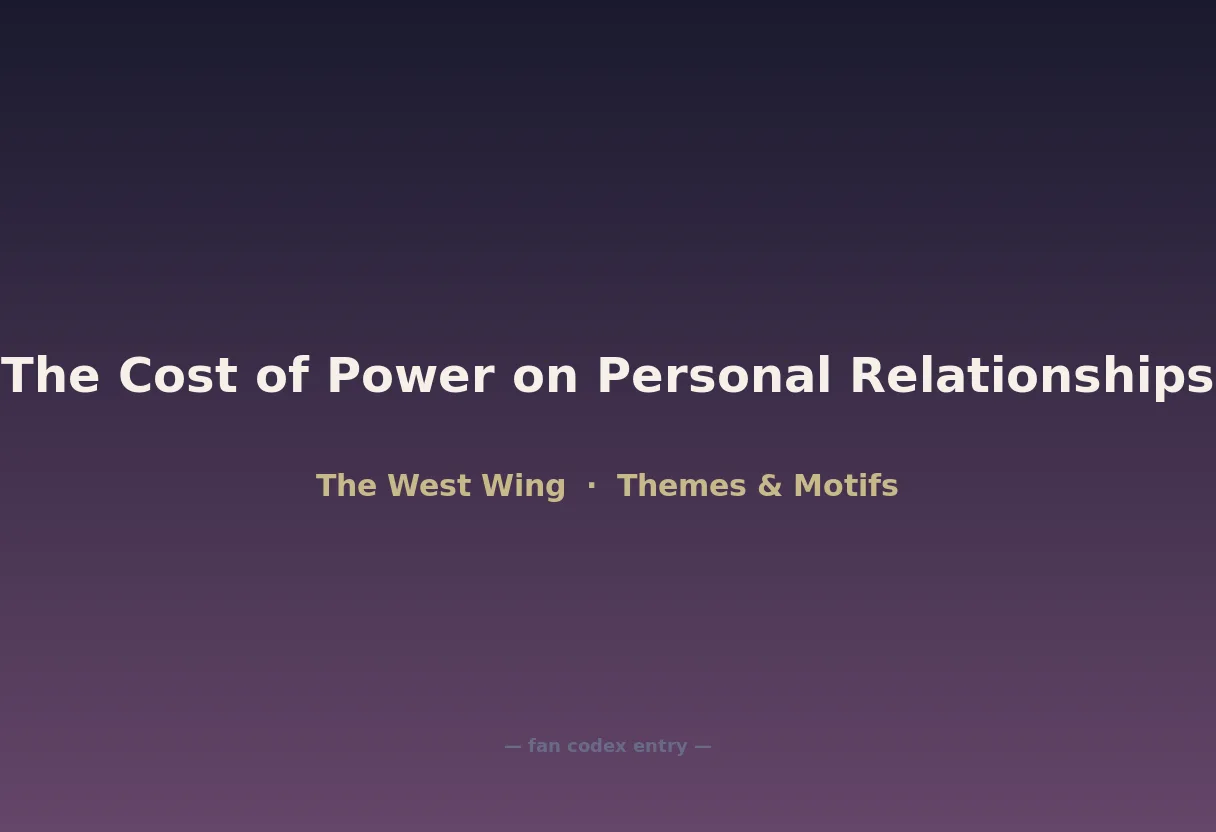 The Cost of Power on Personal Relationships